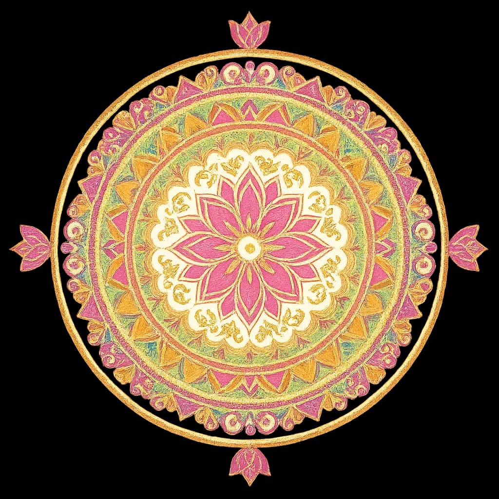 Rangoli decorative pattern